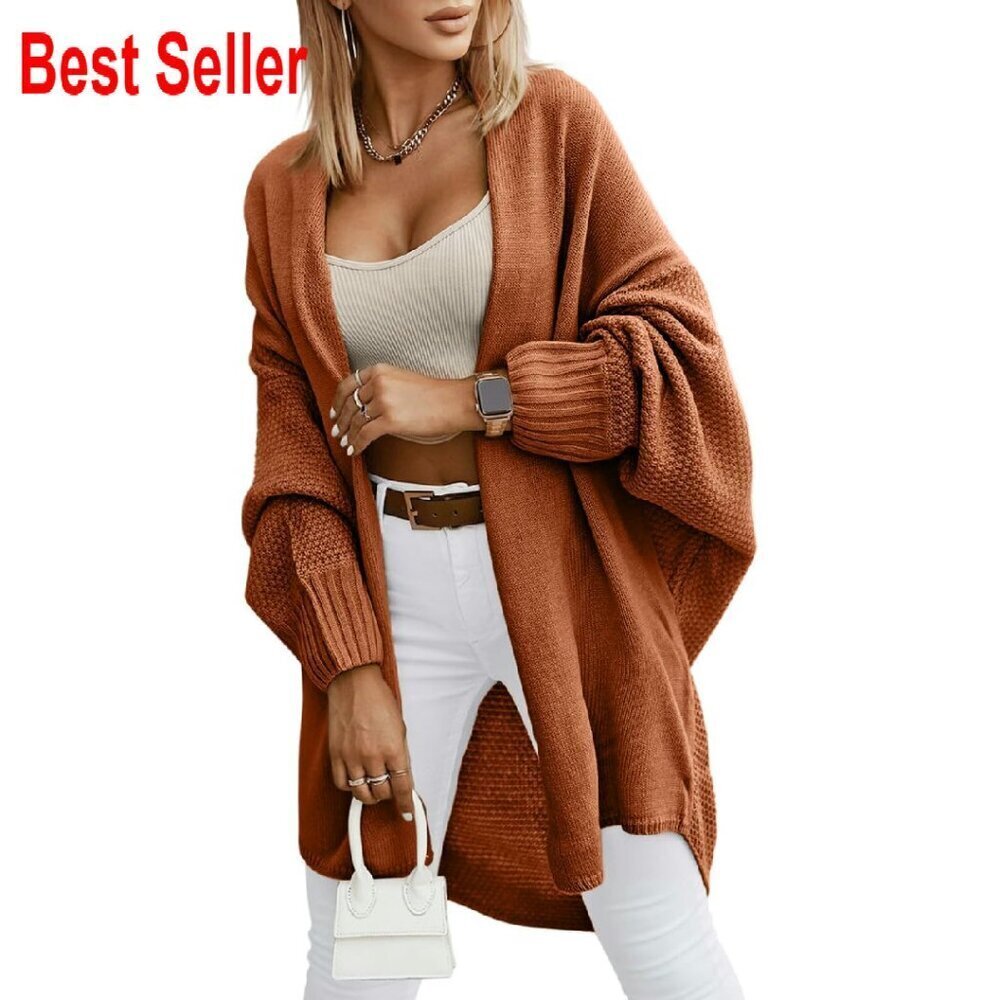 Oversized Batwing Sleeve Cardigan Chic Minimal Classic Fall Winter Layering